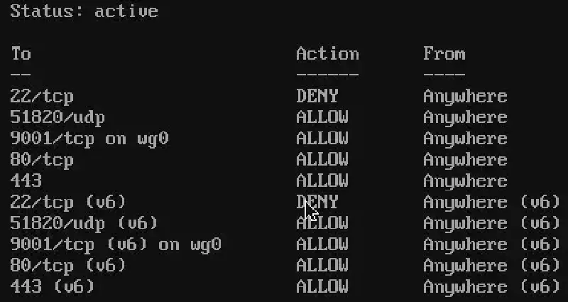 Example UFW Firewall